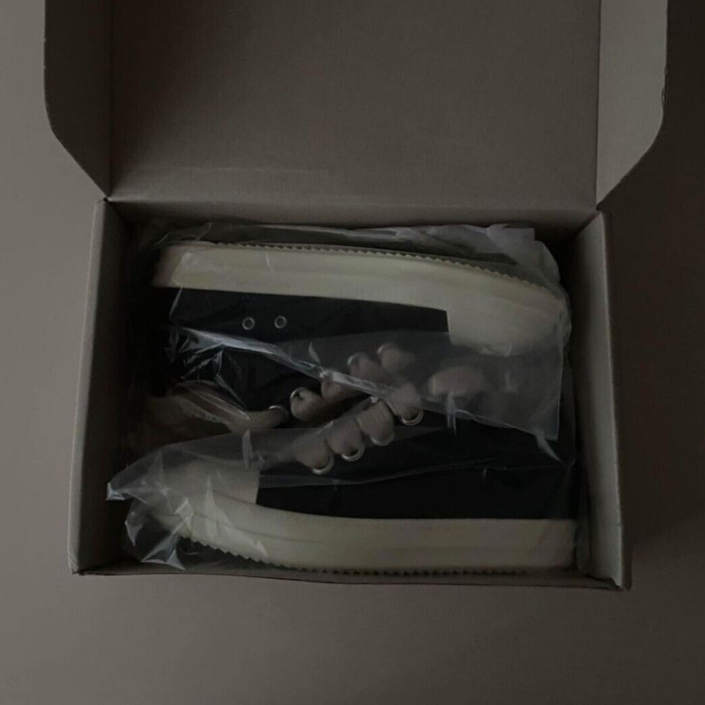 Size 11 - Rick Owens DRKSHDW Low Black Milk